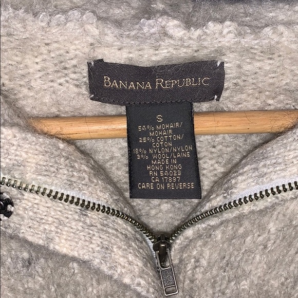 Banana Republic Full Zip Hoodie in Light Grey - Picture 5 of 7